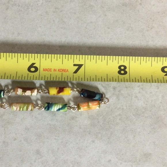 Colorful variegated bead necklace - Picture 6 of 6